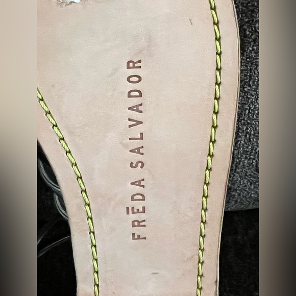 Freda Salvador Embossed Patent Leather Gladiator Sandals Black Color Size 7 - Picture 10 of 14